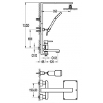 Well Bloom Italy 8166D-D56PB 黑色雨淋花灑套裝：義大利品牌，型格時尚，5年保用